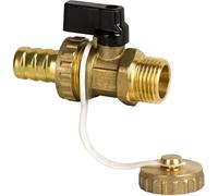 Robinet exterieur jardin 3/4" en laiton nickelé - robinet à boisseau sphérique - vanne de purge 120°C 10 bars - usage chauffage et eau