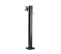 Robinet Exterieur Jardin Noir Robinet Extérieur Antigel Robinet Jardin Acier Inoxydable Robinet Exterieur Jardin sur Pied(Color:Square colum Wit Dual Faucet,Size:95cm)