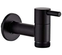 Robinet extérieur Robinet Robinet de Machine à Laver Robinet d'angle de Salle de Bains en cuivre Robinet Simple Robinet de Jardin Froid Huile Noire Mélangeur extérieur Petit Robinet Robinet de