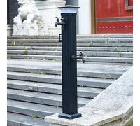 Robinet Exterieur Verticale pour Jardin Extérieur, éclairage Solaire Led, Robinet à Double Sortie(Large)