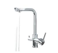 Robinet filtrant à eau chromé rotatif pour cuisine - Mitigeur de purification avec fonction avancée d'eau potable, idéal pour les éviers et l'utilisation domestique