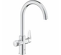 Robinet filtrant de cuisine - Chromé - Filtration de l'eau - Bec haut en C - Rotation 150° - GROHE Blue Pure StartCurve - 30592000