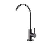 Robinet filtrant pour évier de Cuisine, Robinet d'eau Froide pivotant à poignée Unique, Robinet Distributeur d'eau à Un Trou, Gris