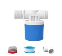 Robinet flotteur 3/4" 1/2" Entrée d'eau automatique Robinet flotteur avec raccord latéral, contrôle automatique du niveau d'eau, pour piscine, réservoirs de bétail, aquaculture, abreuvoir pour bétail