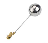 Robinet flotteur à filetage mâle de 1,9 cm, robinet à boisseau sphérique flottant en acier inoxydable pour chauffe-eau, réservoir d'eau, toilettes, alimentation automatique avec capteur en laiton