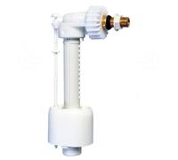 Robinet flotteur hydraulique silencieux - REGIPLAST - Alimentation latérale 3/8"" - Réglage 6-9L - Laiton blanc
