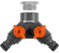 Robinet Gardena 940 (936) à 2 voies pour le robinet, 21 mm G 1/2 pouce ou 26,5 mm, argenté