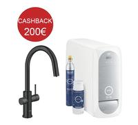 Robinet Grohe Blue Home Noir Mat Bec En C Avec Douchette Amovible | 31541KS