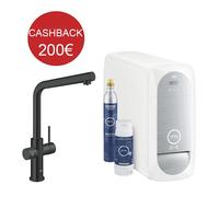 Robinet Grohe Blue Home Noir Mat Bec L Pour Filtration Et Gazéification D'eau