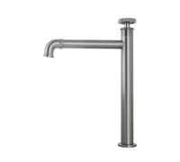 Robinet Haut Lavabo Salle de Bain Gris Eau Froide Poignée Antidérapante Mitigeur Lave Main Style Industriel