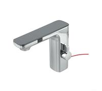 Robinet infrarouge automatique pour lavabo de salle de bain Design mains | Capteur infrarouge, portée de 33 cm, fonctionnement mains libres, mélangeur chaud/froid, finition chromée