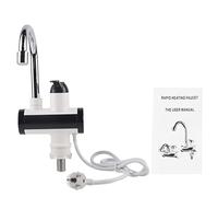 Robinet instantané, chauffage rapide distributeur d'eau froide chaude avec affichage de la température 360 ° rotatif bassin robinet pour cuisine salle de bains utiliser