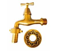 Robinet jardin à clapet en laiton on/off raccord cannelé