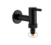 Robinet Jardin Robinet de salle bains mural en laiton noir, robinet froid simple, for Machine à laver, toilettes, vadrouille, piscine, jardin extérieur pour lavage voiture(Color9)