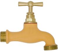Boutté - Robinet laiton ocre orange - Entrée 15x21 (1/2") Nez 20x27 - Raccord standard arrosage - Finition décorative