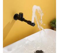 Robinet Lavabo Eau Froide Noir de Mural 360° Rotatif Mitigeur Monocommande Lavabo pour Salle de Bain,noir