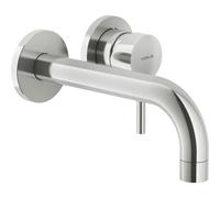 Robinet lavabo encastrable Royal plaza Seto - 20cm bec - 2 rosaces - nickel brossé 74650