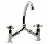 Paini - Mélangeur lavabo à pont Tiffany chromé - Entraxe réglable - Réf. 18245A