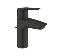 GROHE Mitigeur de lavabo START Taille S, bonde de vidage, ouverture eau mitigée, Noir mat, 242092432