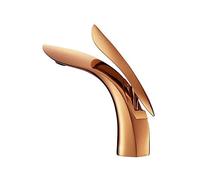 Robinet Lavabo Robinet Salle De Bain, Moderne Design Élégant Laiton Mitigeur Lavabo Eau Chaude Et Froide Disponible, Valve En Céramique, Doré