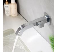 Robinet Lavabo Salle de Bain Eau Froide Robinet Mural Lave Main en Laiton a Trou Unique,Chromé
