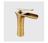 Robinet Lave Main, Grand Bassin Robinet White and Gold Salle de bain Robinet de salle de bain en laiton lavabo robinet robinet robinet robinet d'évier doré chaud chaud(Antique)