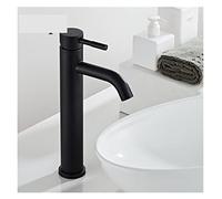 Robinet Lave Main, Robinet de lavabo Noir Cuancard Noir 304 Évier en acier inoxydable Mélangeur for évier froid Robinet Robinet Salle de bains Robinet Lavotory(Plum)