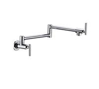 Robinet Lave Main, Robinet de remplissage pliable robinet de cuisine pliable simple évier à froid Robinet rotation pivot de grue murale en laiton en laiton chromé(A)