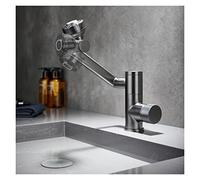 Robinet Lave Main, Robinet pliant universel Affichage numérique chaud et froid Robinet en acier inoxydable avec grand angle Rotation Spray double fonction(Grew)