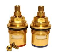 Robinet Magicien BSP 3/10,2 cm de remplacement de cartouches de robinet de baignoire encastré quart de tour X 53 mm x 20 dents Livré avec vis en laiton massif