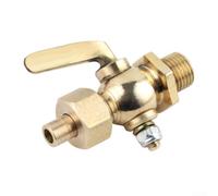 Robinet mâle en laiton bronze pour robinet d'eau avec ouverture de broche standard et de nombreuses tailles de filetage 1/8 1/4 3/8 1/2 3/4, construction en cuivre (1/4)