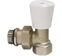 Robinet Manuel Equerre - SOMATHERM - Diam 12x17 - Nickelé - Débit réglable - Joint torique