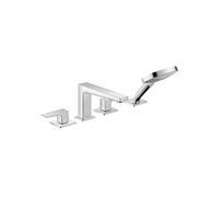 Robinet mélangeur bain douche 4 trous poignée manette Metropol avec Secuflex chromé