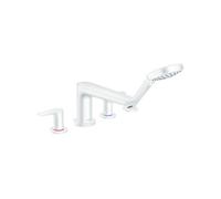 Robinet mélangeur bain douche 4 trous Talis E blanc mat