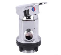 Robinet mélangeur de douche en alliage de zinc G1/2 Interface pour cuisine camping-car, bec de robinet carré sans tuyau avec contrôle constant du débit et de la température, finition argentée