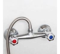 Robinet mélangeur de salle de bain en cuivre, robinet mitigeur de douche de salle de bain, robinet mural à double poignée à double contrôle pour eau froide et chaude