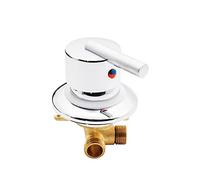 Robinet mélangeur inverseur de douche 2/3/4/5 - Vanne mélangeuse froide et chaude - Cartouche en céramique compatible avec 10/12,5/14,5 cm - Design monobloc (A-1 voie) pour salle de bain