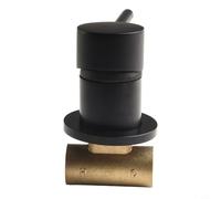 Robinet mélangeur manuel rond dissimulé de 1,27 cm conçu pour un mélange fiable d'eau chaude froide et une régulation du débit (noir)