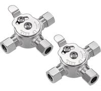 Robinet mélangeur thermostatique, en laiton sans plomb, raccord de compression 3/8", pour eau chaude et froide, montage sous le plan de travail (2 pièces)