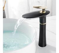 Robinet mitigeur cascade en laiton à poignée unique pour eau chaude et froide - Finition chromée moderne - Robinet de lavabo élégant pour la maison et la cuisine