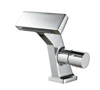 Robinet mitigeur cascade en laiton gris avec poignée unique finition noire chromée robinet d'évier chaud et froid (chromé)