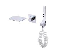 Robinet mitigeur cascade pour baignoire et douche, montage mural, robinet de baignoire pour une expérience de salle de bain luxueuse, design moderne, installation facile, finition chromée et élégante.