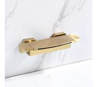 Robinet mitigeur de baignoire cascade mural doré brossé - Robinet de baignoire en laiton chaud et froid pour une expérience spa luxueuse