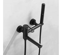 Robinet Mitigeur De Bain-Douche Moderne, Robinet De Bain Avec Mitigeur De Douche, Mitigeur À Levier Unique, Mitigeur Mural, Baignoire De Douche, Pistolet De Douche, Gris, Robinet De Remplissage De B