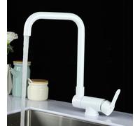 Robinet mitigeur de cuisine avec bec rotatif, design à levier unique, robinet d'évier moderne peu encombrant, installation facile, pliable pour une utilisation sur la fenêtre avant