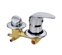 Robinet mitigeur de douche dissimulé en laiton - 2/3/4/5 voies de sortie d'eau G1/2 Robinet mélangeur froid et chaud Cartouche en céramique pour salle de douche Intubation 12,5 cm et élégant