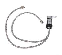 Robinet mitigeur de douche en acier inoxydable pour caravane avec queue de 400 mm et sortie 1/2" pour camping-car et camping-car, levier simple chaud/froid, argenté