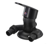 Robinet mitigeur de douche en laiton | Robinet d'eau chaude et froide mural avec simple hle | Contrôle thermostatique exposé noir mat pour salle de bain | Hôtel | Installation de camping-car