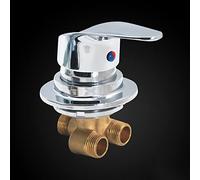 Robinet mitigeur de douche fileté 1 voie en laiton pour eau froide et chaude 50-55 mm Taille du trou Cartouche en céramique Poignée unique Design durable et élégant pour salle de bain