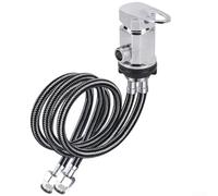 Robinet mitigeur de douche pour camping-car, robinet de douche avec tuyau de sortie de 80 cm, interface standard 1,27 cm pour camping-cars et caravanes (noir)